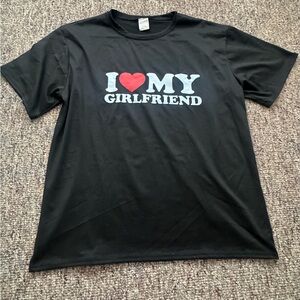 I Love My Girlfriend Black T-Shirt